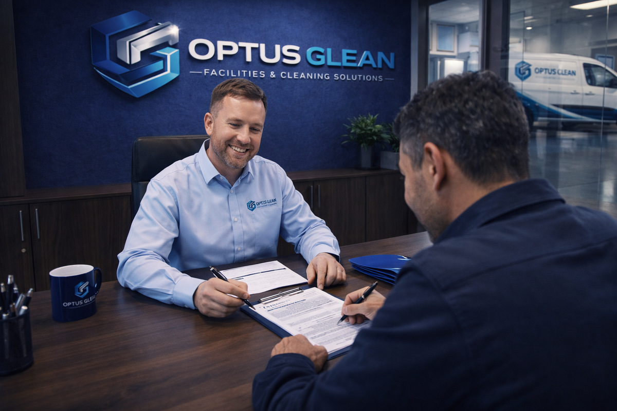 Request a cleaning quote from Optus Glean